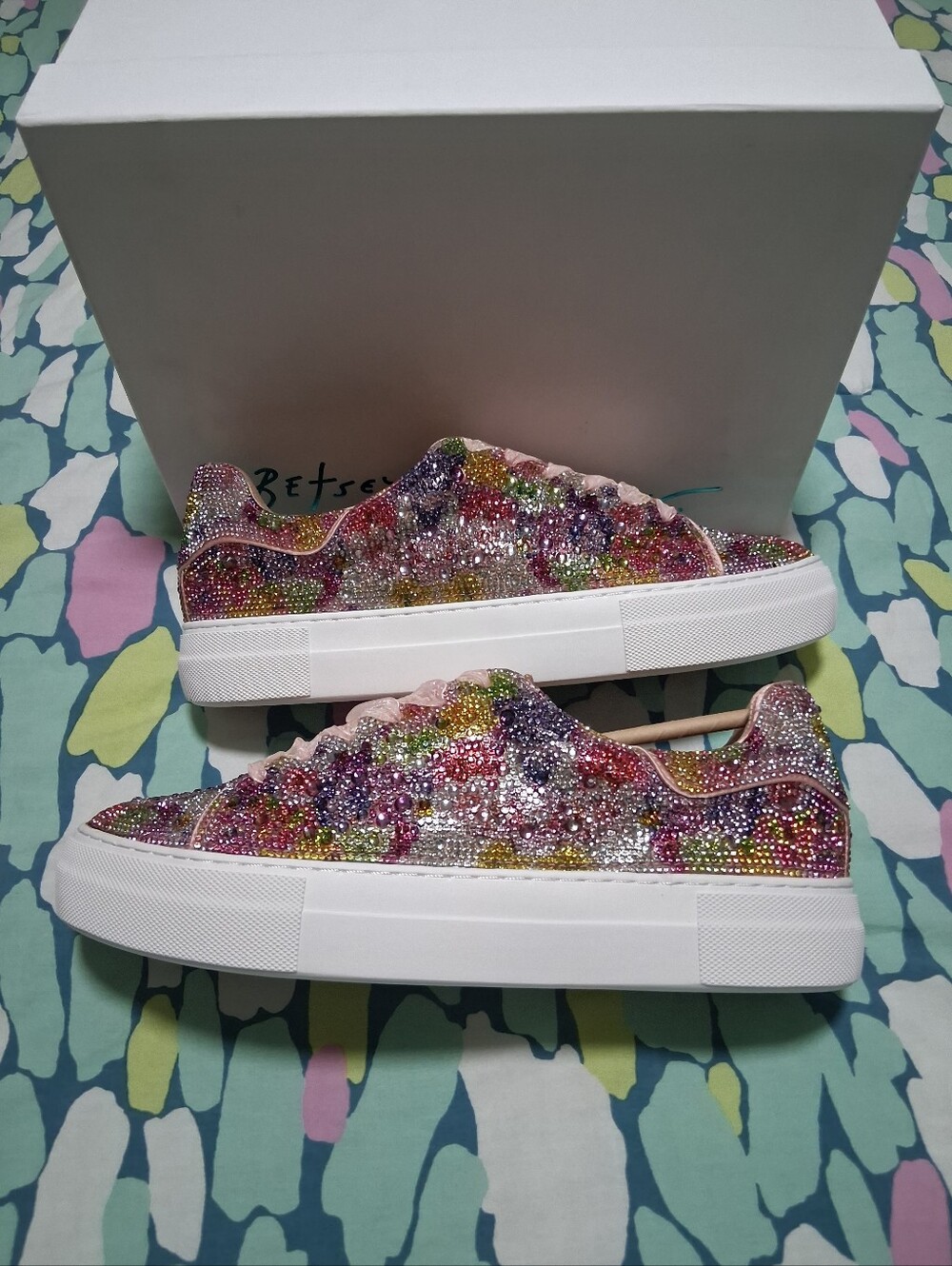 Betsey Johnson Sidney Rhinestone Sneakers - Picture 4 of 12